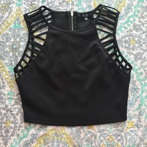 Black crop top